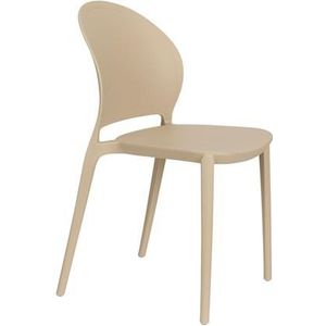 Feliz Lifestyle Sjoerd Tuinstoelen/ Eetkamerstoelen Kunststof Beige - Set van 4