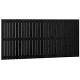 vidaXL Wandhoofdbord 185x3x90 cm massief grenenhout zwart