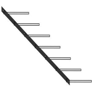 vidaXL-Wijnrek-voor-7-flessen-wandmontage-metaal-zwart