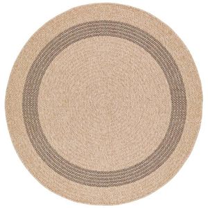 by fonQ Core Vloerkleed Ø 100 cm - Zand/Zwart