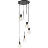 QAZQA Moderne hanglamp zwart 35 cm 5-lichts - Facil