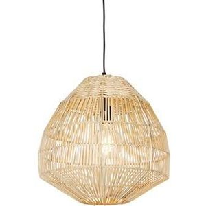 QAZQA Bishop - Landelijke Hanglamp - 1 Lichts - 41 cm - Naturel - Woonkamer - Slaapkamer - Keuken