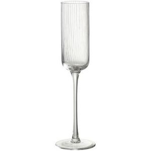 J-Line Louise champagneglas - glas - 6 stuks - woonaccessoires