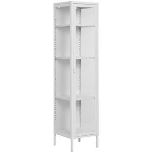 House Nordic Vitrinekast Brisbane Slim - 40x35x180cm - Wit