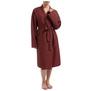 Yumeko kimono badjas gewassen linnen rosewood s