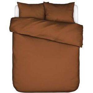 ESSENZA Minte Dekbedovertrek Leather brown - Lits-Jumeaux - 240x200/220 cm