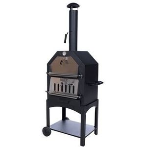 <p>Met de pizzaoven voor buiten van RedFire heb je een alles-in-éénoplossing voor je tuin of terras. Deze pizza-oven kan met hout of houtskool gebruikt worden om de lekkerste gerechten te bereiden.</p>
<p>De pizzaoven heeft aan de bovenkant een verchroomd barbecuerooster (48 x 35 cm). Wanneer je de standaard pizzasteen gebruikt, bak je de lekkerste, verse, authentieke, Italiaanse pizza's. Zonder de steen kun je op de normale manier vlees barbecueën.</p>
<p>Je houdt het bakproces eenvoudig in de gaten middels de thermometer die de binnentemperatuur aangeeft. Door de schoorsteen en de bodemopening aan te passen kun je de temperatuur regelen.</p>
<p>Je kunt de RedFire Lorenzo gemakkelijk verplaatsen naar een andere locatie dankzij de geïntegreerde wielen. Om de multifunctionaliteit volledig te benutten kan de oven ook als open haard worden gebruikt door de bodem te openen.</p>
<p>De levering bevat een pizzaoven, grillrooster en bijpassende pizzasteen. Om de levensduur van de oven te verlengen en hem er blijvend als nieuw uit te laten zien raden wij het gebruik van een beschermhoes ten zeerste aan.</p>
<ul>
  <li>Kleur: zwart</li>
  <li>Materiaal: staal</li>
  <li>Afmetingen: 51 x 38 x 155 cm (L x B x H)</li>
  <li>Afmeting oven: 50 x 37 cm (L x B)</li>
  <li>Afmeting pizzasteen: 30 x 30 cm (L x B)</li>
  <li>Afmeting grillrooster: 48 x 35 cm (L x B)</li>
  <li>Met thermometer</li>
  <li>Schoorsteen en bodemventilatie zijn verstelbaar voor het regelen van de temperatuur</li>
  <li>Met verwijderbare wielen</li>
  <li>Zowel hout als kolen zijn geschikt voor gebruik</li>
  <li>Levering is inclusief een pizzaoven, een grillrooster, een pizzasteen</li>
  <li>Tip: om de levensduur van de oven te verbeteren, wordt een beschermkap aanbevolen</li>
</ul>