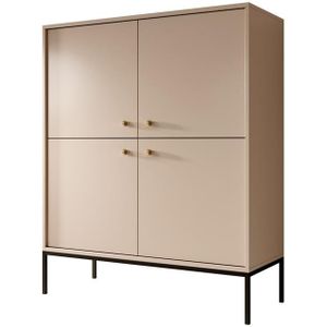 Meubella - Dressoir Moreno - Beige - 104 cm - Hoog