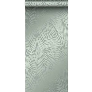 Origin Wallcoverings behang palmbladeren vergrijsd groen - 0,53 x 10,0