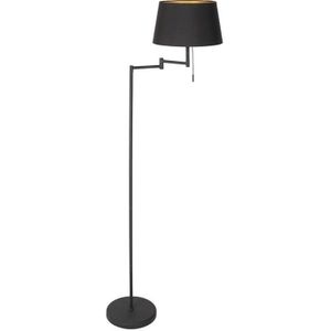 Mexlite vloerlamp Bella - zwart - metaal - 5894ZW