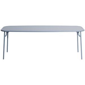 Petite Friture Week-end tuintafel 220x85 met dicht blad Pigeon Blue