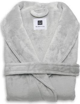 Zo Home Flanel Fleece Badjas Cara - pearl grey - L