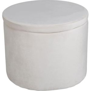 Venture Home Poef Dunken 51x51x43 cm fluweel beige