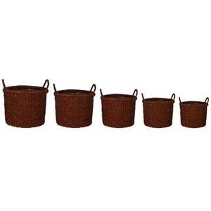 DKNC - Manden Aruba - Zeegras - 38x32cm - Set van 5 - Bruin