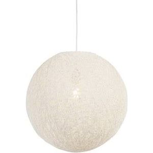 QAZQA corda - Moderne Hanglamp - 1 lichts - Ø 450 mm - Wit - Woonkamer | Slaapkamer