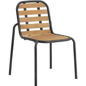 Normann Copenhagen Vig Tuinstoel Robiniahout - Zwart