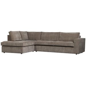 WOOOD Hajo Hoekbank Links - Rib - Taupe - 84x283x197