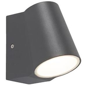 QAZQA uma - Moderne LED Wandlamp voor buiten - 1 lichts - D 120 mm - Donkergrijs - Buitenverlichting