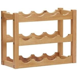 vidaXL-Wijnrek-voor-12-flessen-47x21x36-cm-massief-eikenhout