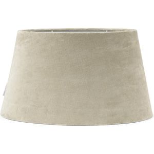 Riviera Maison Lampenkap Beige, Halfrond - Oval Velvet (ØxH) 45x26