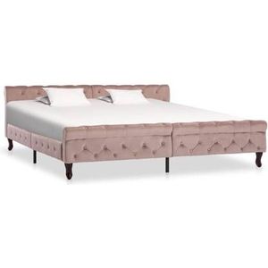 vidaXL Bedframe Roze 200 x 200 cm