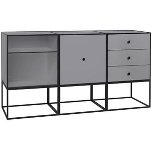 Audo Copenhagen Frame 49 Trio dressoir donkergrijs