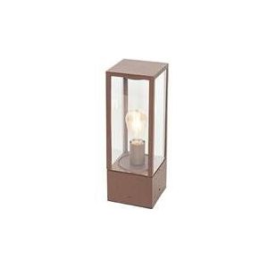 QAZQA Industriële staande buitenlamp roestbruin 40 cm IP44 - Charlois