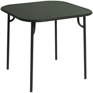 Petite Friture Week-end tuintafel 85x85 met dicht blad glass groen