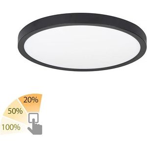 Highlight - Plafondlamp Piatto Ø 23,5 cm 3 step DIM zwart