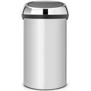 Brabantia Touch Bin Prullenbak - 60 liter - Metallic Grey