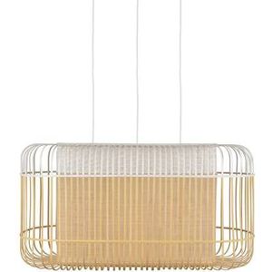 Forestier Bamboo Oval XL hanglamp wit