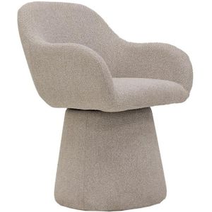 Giga Meubel - Eetkamerstoel Beige Draaibaar - Minthe - Set van 2