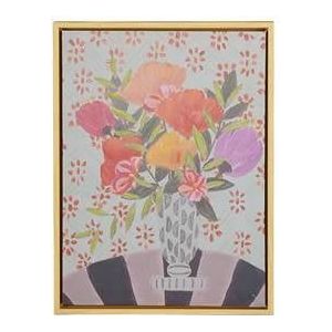 Mica Decorations Floria Muurdecoratie - L30 x H40 cm - Canvas