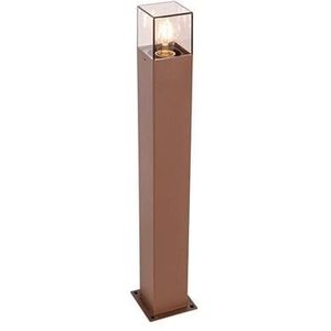 QAZQA Industriële staande buitenlamp roestbruin 70 cm IP44 - Denmark