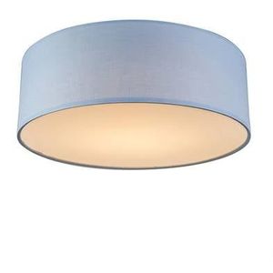 QAZQA drum led - Moderne LED Plafondlamp - 1 lichts - H 125 mm - Blauw - Woonkamers-sSlaapkamers-sKeuken