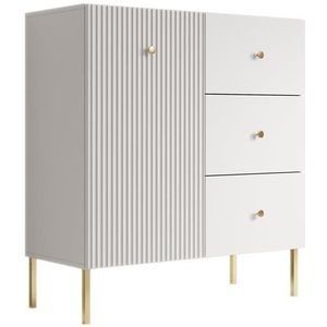 Meubella - Dressoir Vermont - Wit - 90 cm