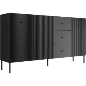 Meubella - Dressoir Vermont - Antraciet - 180 cm