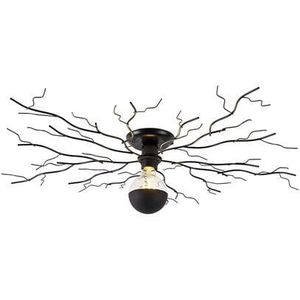 QAZQA Art Deco plafondlamp zwart 80 cm - Ramuri