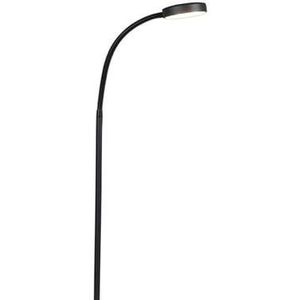 QAZQA trax - Moderne LED Staande leeslamp - 1 lichts - H 145 cm - Zwart - Woonkamers-sSlaapkamer