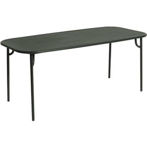 Petite Friture Week-end tuintafel 180x85 glass green