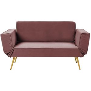 SAARELA - Slaapbank - Roze - Fluweel