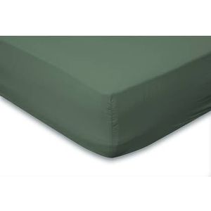 Hoeslaken Katoen Perkal 35cm Hoekhoogte - Grenat Green 180x200cm