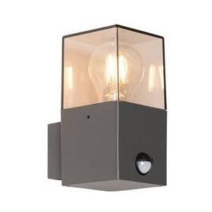 QAZQA Buiten wandlamp donkergrijs met bewegingsmelder IP44 - Denmark