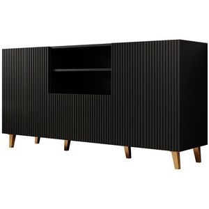 Meubella Dressoir Prime - Zwart - 150 cm