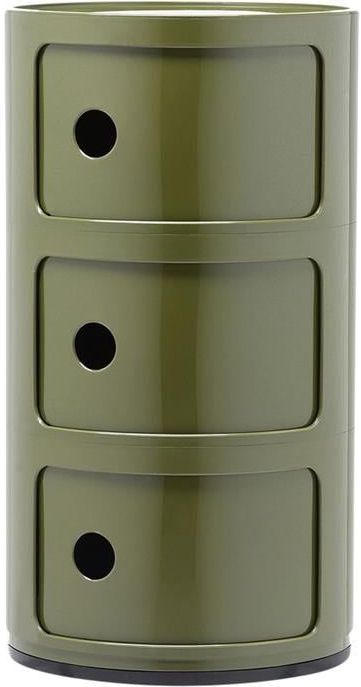 Kartell Componibili Kast - 3 Modules - Mosgroen
