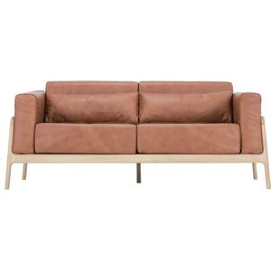 Gazzda Fawn sofa 2-zits whitewash Dakar Leather Whisky