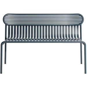 Petite Friture Week-end tuinbank met rugleuning Grey Blue