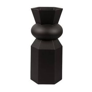 present time - Vase Geo King polyresin black