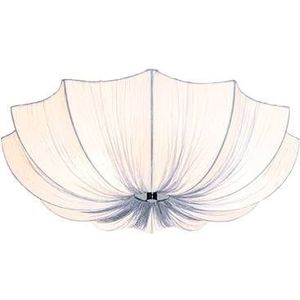 QAZQA Design plafondlamp grijs zijden 52 cm 3-lichts - Plu