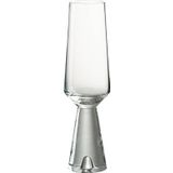 J-Line Walker champagneglas - glas - transparant - 4 stuks - woonaccessoires